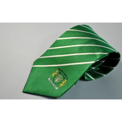 Silk Tie with Custom Woven Logo