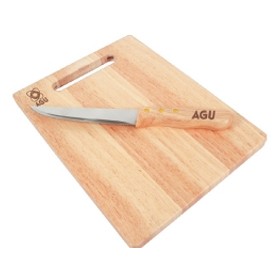 Rubberwood Cutting Board & Utility Knife