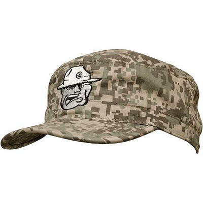 Ripstop Digital Camouflage Military Cap w/Velcro Closure (Embroidered)