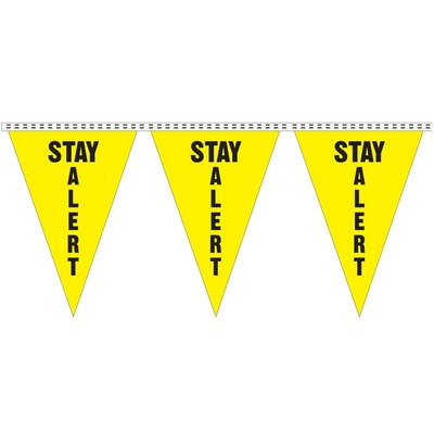 100' Safety Slogan Pennant (Stay Alert)