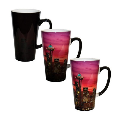 17 Oz. Color Changing Latte Mug (Black)