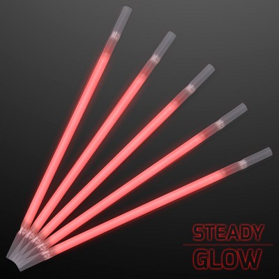 Red Glow Straws for Light Drinks - BLANK