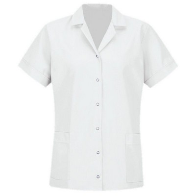 Red Kap™ Women's Smock Loose Fit Short Sleeve w/Gripper Front - White