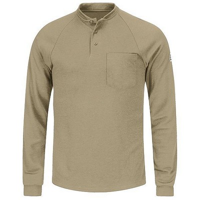 Bulwark™ Long Sleeve Henley Shirt - Khaki Tan