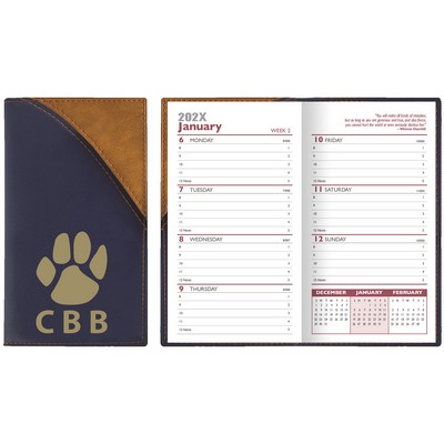 2 Tone Vinyl Designer Series Barcelona Planner - Weekly / 1 Color Insert