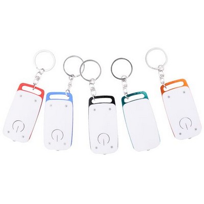 Classic Aluminum Rectangular LED Keychain