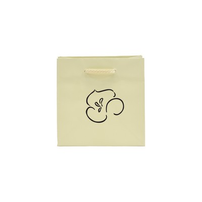 Matte Ivory Traditional Shape Paper Euro Tote (6.5"x3.5"x6.5")