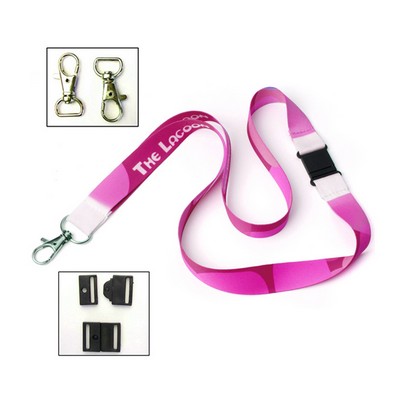 1/2" Polyester Lanyard W/ Metal Swivel Clasp & Quick Release