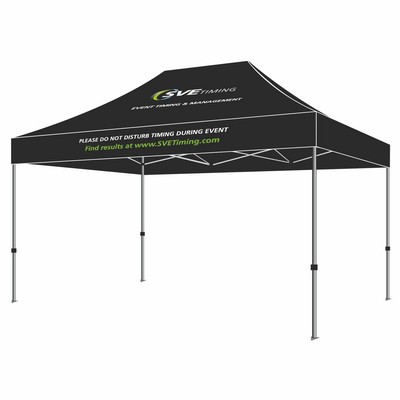 Commercial Grade Aluminum M 10x15 Custom Canopy Kit (Full Color Thermal Print, 2 Locations)