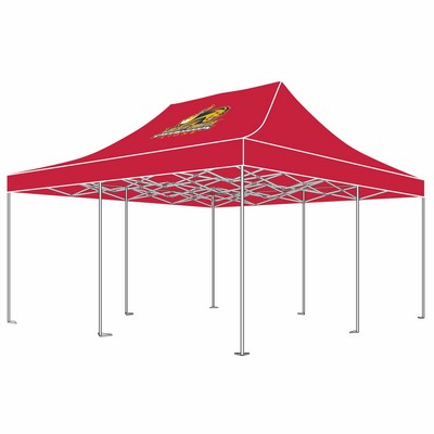 Heavy Duty Mega Aluminum 20x20 Custom Canopy Kit (Full Color Thermal Print, 1 Location)