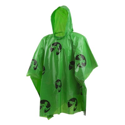 Rain Poncho Lightweight Kelly Green