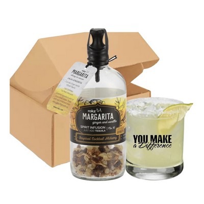 Infused Margarita Cocktail Kit with Branded Glass