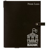 Leatherette Bible/Book Cover - Black/Engraves Silver