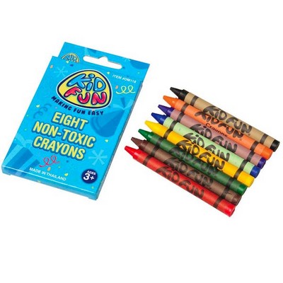 Crayons - Assorted, 8 Count (Case of 9)