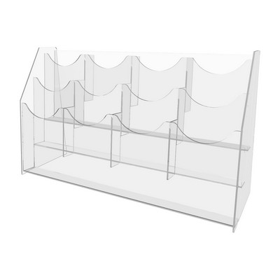 Clear 12 Pocket Brochure Holder (17"x10")