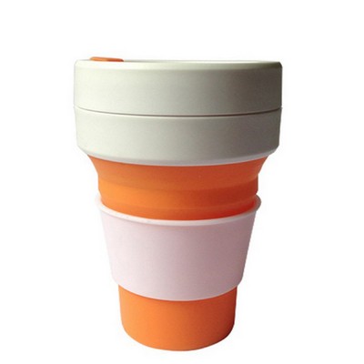 12 oz. Silicone Folding Reusable Coffee Cup