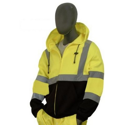 Majestic® Hi Vis Hooded Sweatshirt W/Zip Front