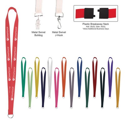 Sewn Screen Printed Polyester Value Lanyard