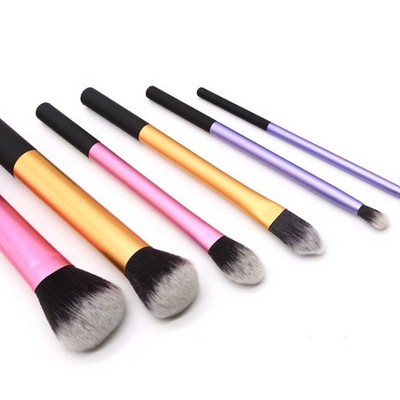 6 Long Aluminum Tube Makeup Brush Set