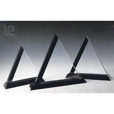 Triangle Optical Crystal Award 9"H