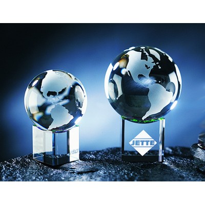 Global w/clear base Optical Crystal Award/Trophy.4"