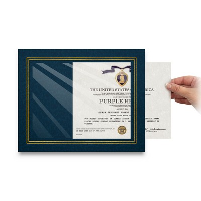 Navy Leatherette Certificate Frame (11"X13")