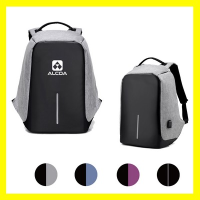 Anti Theft Smart USB Charging Port Backpack