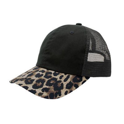 Leopard Print Trucker Cap