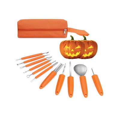 11 Piece Halloween Professional Pumpkin Carving Kit