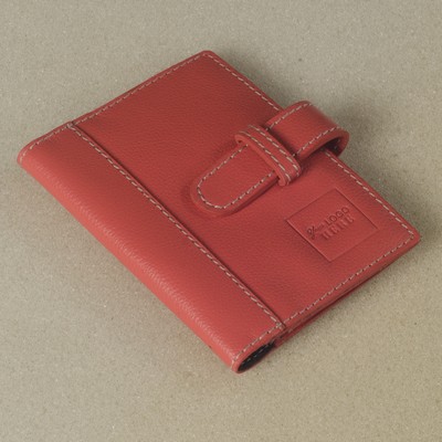 Leather Jotter with Tongue & Loop Closure (4.84"x3.74")