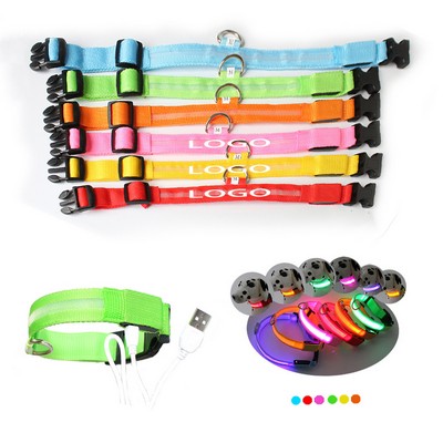 LED Light Dog Collar Leash