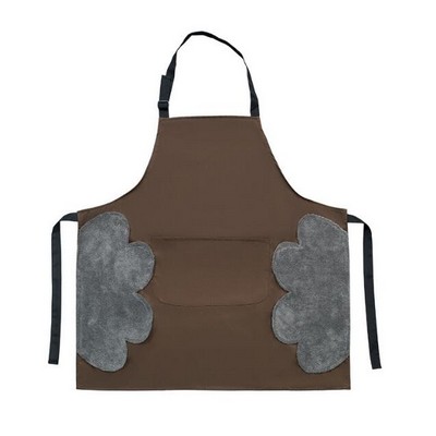 Kitchen Waterproof Oil Proof Apron/Hand Wipe Hanging Neck Apron