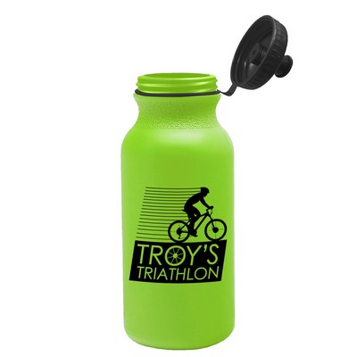 The Omni - 20 Oz. Bike Bottle w/Tethered Push-Pull Lid