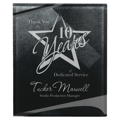 8.75" x 11.75" Black & Silver Apex Plaque Award