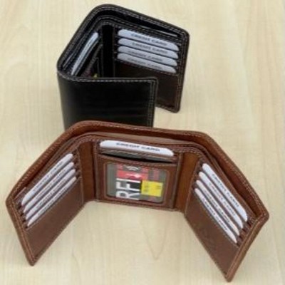 Vintage Leather Trifold Wallet