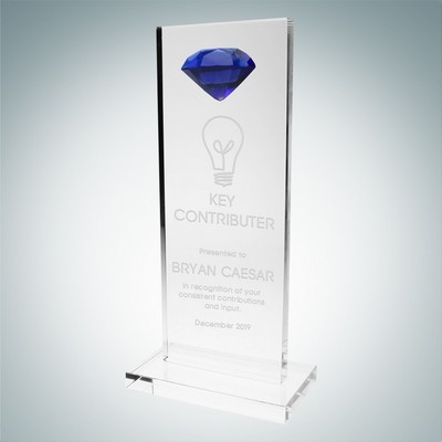 Tower Award w/ Blue Diamond Accent (L)