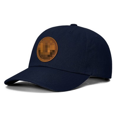 Baseball Cap with Custom Leather Patch