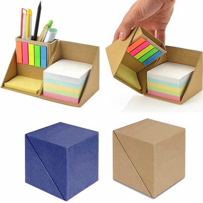 Modular Sticky Note Cube Organizer