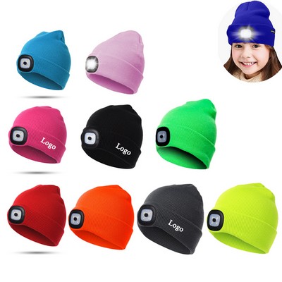 Kids LED Lighted Beanie Cap