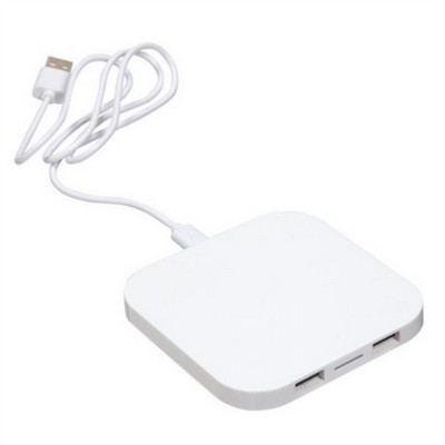 Power Deck Wireless Charger with Dual USB Ports