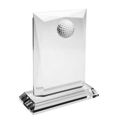 8 3/4" Crystal Award - Golf Prestige