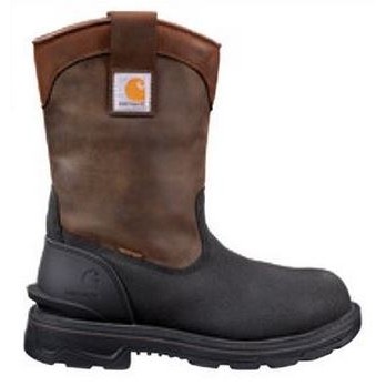 11" Carhartt® Men's Dark Brown & Black Alloy Toe Ironwood Waterproof Insulated Wellington Boot