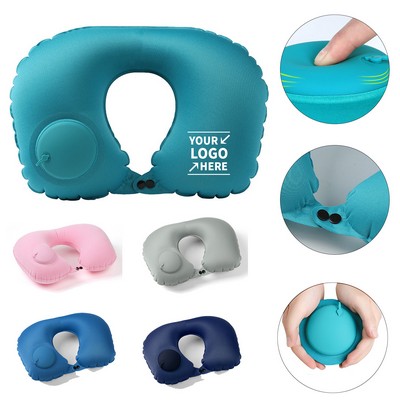 Inflatable U-Shaped Travel Pillow