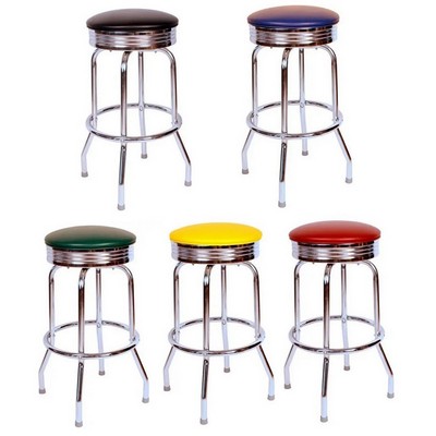 Ribbed Bar Stool with Swivel