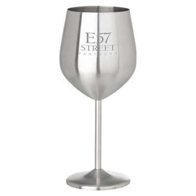 18 oz. Stainless Steel Stemmed Wine Glass