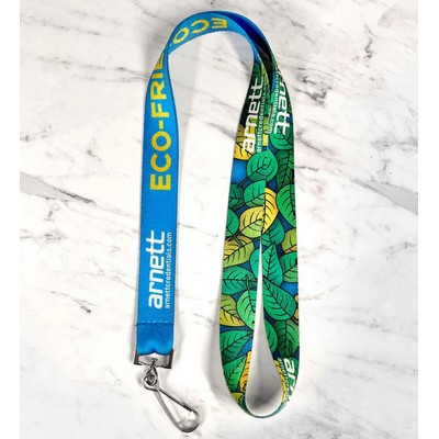 1/2 Recycled Sublimated Full Color PET Eco-friendly Lanyard