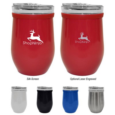 8 Oz. Glass And Stainless Steel Wine Tumbler