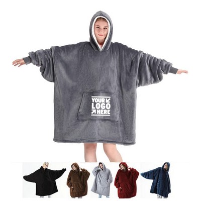 Fleece Wearable Blanket Hoodie