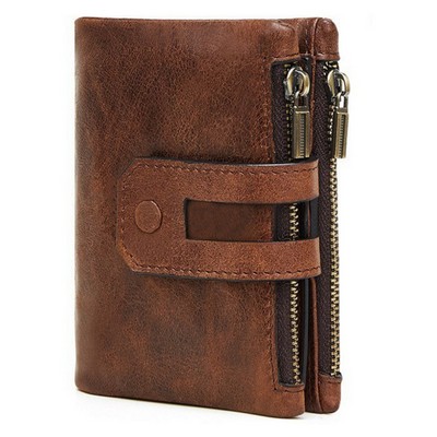 Vintage Bifold RFID Genuine Leather Wallet