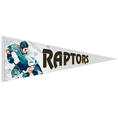 12" x 30" Custom Printed Soft Felt Pennant